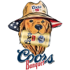 Coors Banquet Golden Retriever PNG – Funny Dog Beer Graphic Png, Casual Trendy PNG for Shirt
