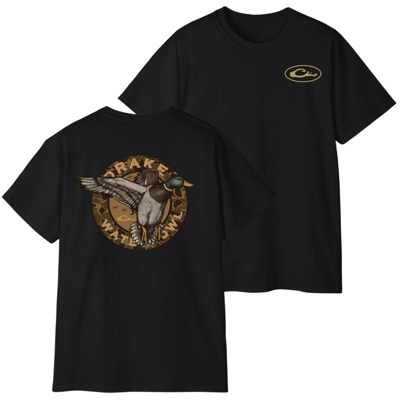 Drake Waterfowl T-Shirt – Mallard Duck Back Graphic Tee, Unisex Shortsleeve Crewneck for Men and Women, Trendy Casual Cotton, Menswear Top, Gifts for Outdoor Enthusiasts, Trendy Shirt, Fabric Cotton, Streetwear