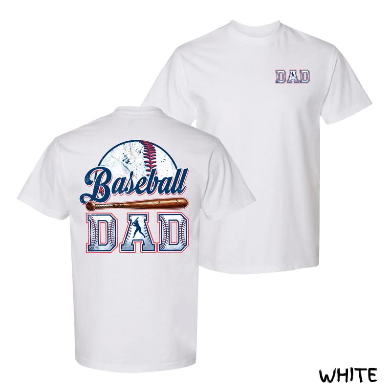 Baseball Dad T-Shirt – Vintage Ball & Bat Graphic, Streetwear For Proud Baseball Fathers & Everyday Fatherhood, Cotton Menswear For Game Days & Weekend Tournaments, Unisex Fit With Sporty Americana Vibe, Perfect Gift For Men & Women