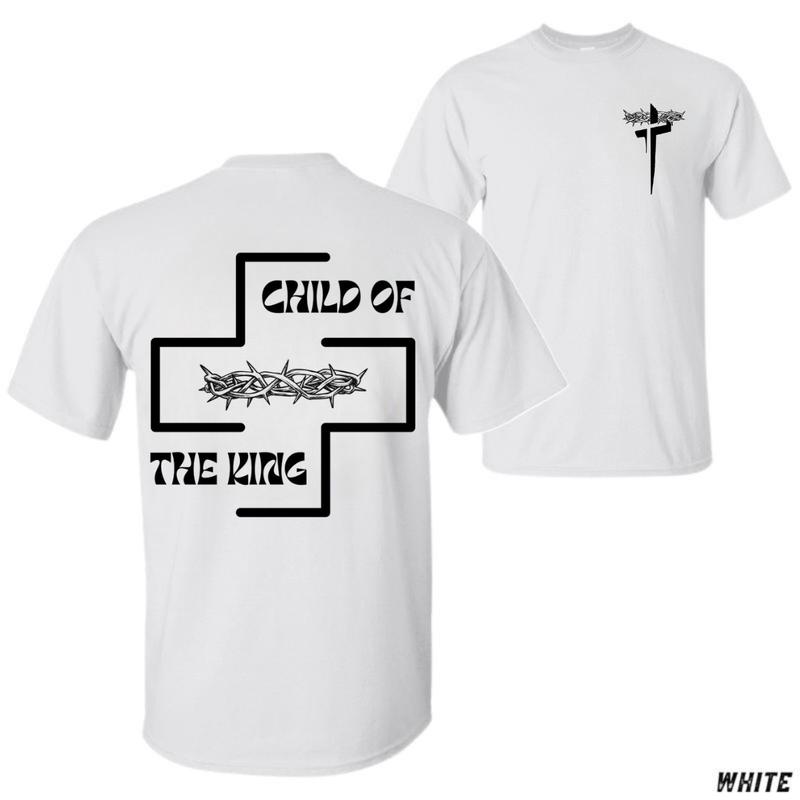 Child Of The King T-Shirt – Unisex Christian Cross Shirt with Crown of Thorns Design, Bold Faith Streetwear Apparel Tops Menswear