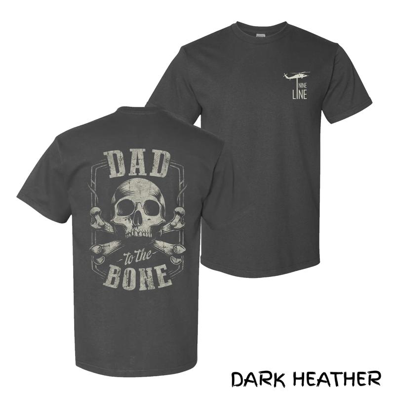 Dad To The Bone T-Shirt – Skull & Crossbones Graphic Cotton Streetwear Menswear Tee, Vintage Rocker Design For Tough Dads, Soft Unisex Fit, Perfect Gift For Men & Women