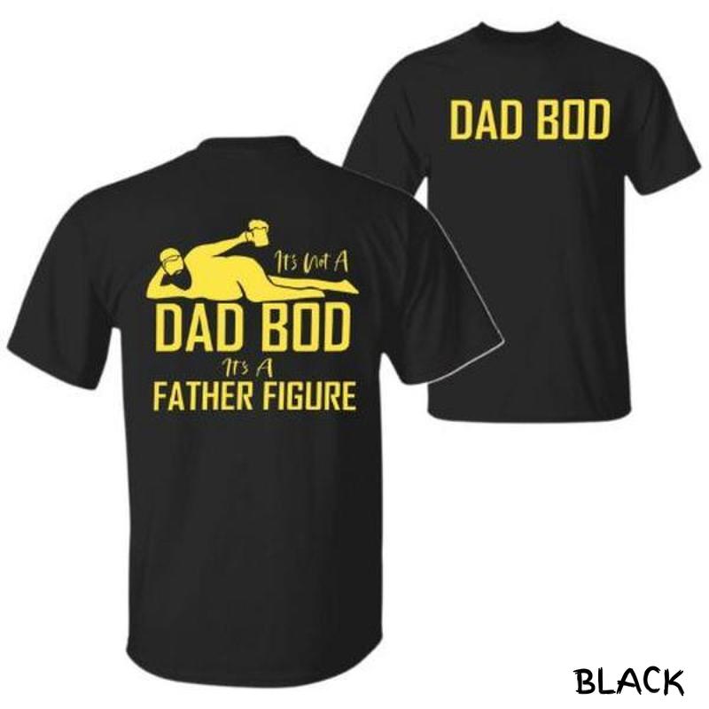 It’s Not A Dad Bod, It’s A Father Figure T-Shirt – Funny Yellow Dad Bod Graphic Tee, Soft Cotton Menswear Top For Proud Dads, Unisex Comfort Streetwear, Perfect Gift For Men & Women