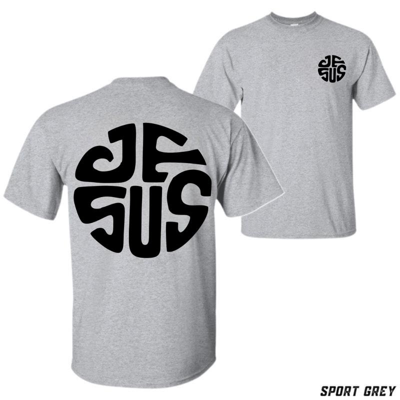 Jesus Graphic T-Shirt – Bold Christian Typography Unisex Tee for Faith, Worship, and Everyday Christian Streetwear Menswear Tops