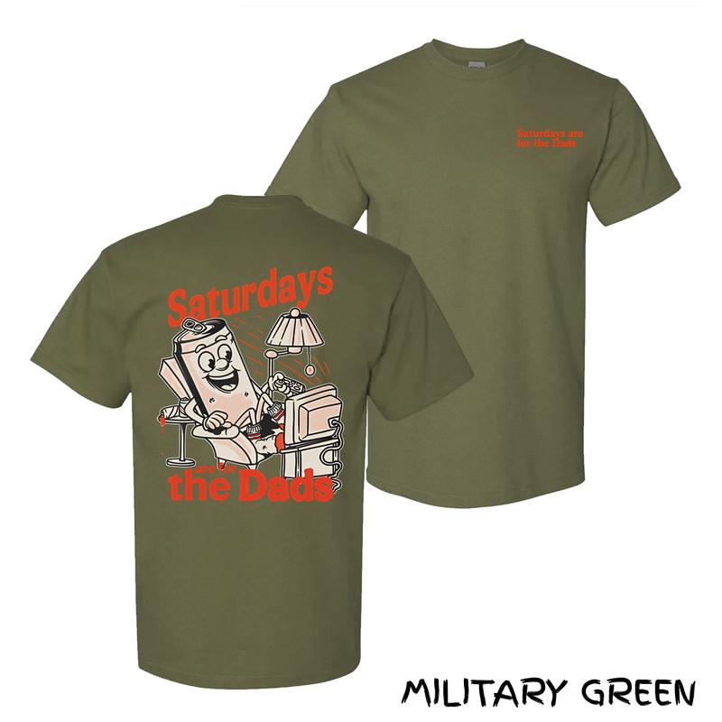 Saturdays Are For The Dads T-Shirt – Funny Gamer Beer Can Graphic Tee, Relaxed Fit Streetwear Menswear For Chill Dads, Soft Cotton Comfort, Perfect Gift For Men & Women