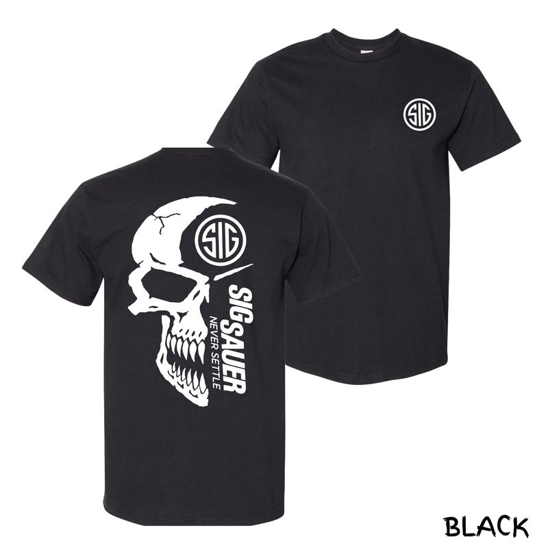 Sig Sauer Skull T-Shirt – Tactical Skull Logo Graphic Tee For Gun Dads & Second Amendment Supporters, Bold Menswear Streetwear, Cotton Unisex Fit, Perfect Gift For Men & Women