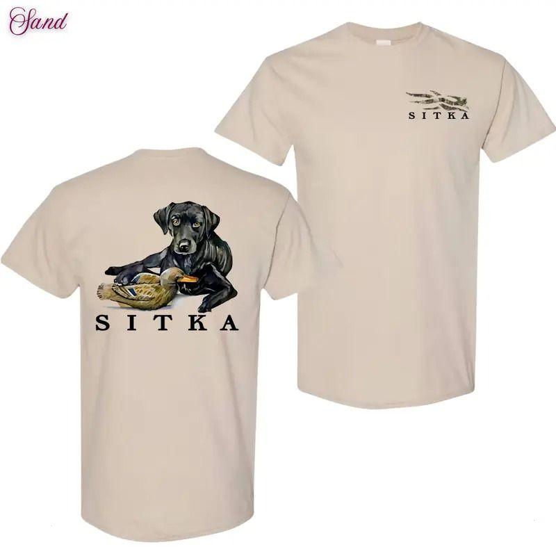 Sitka Gear Black Lab Hunting Dog T-Shirt, Unisex Outdoor Lifestyle Tee, Casual Graphic Shirt for Men and Women, Perfect for Hunting and Daily Wear