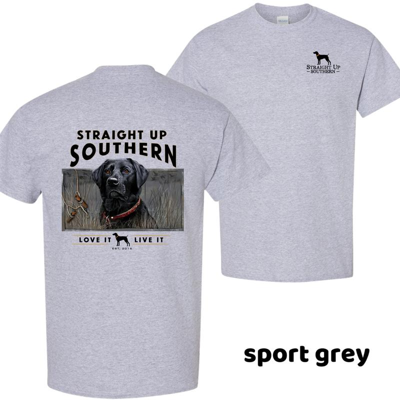 Straight Up Southern Tshirt, Black Lab Graphic Tees, Gifts Men, Unisex Shirt, Vintage Shirts, Hot Trend, Menswear Tops, Men’s Cotton T-shirt
