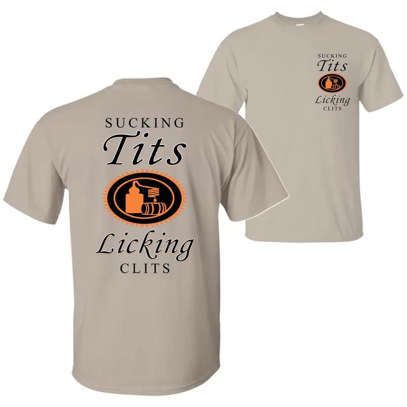 Sucking T and Licking C Funny Titos Drinking Humor Party T-shirt, Rap Hip-hop Music Shirt, Titos Logo Party Vibes Design 2 Sided Unisex Cotton T-shirt for Men for Women Menswear Womenswear Top