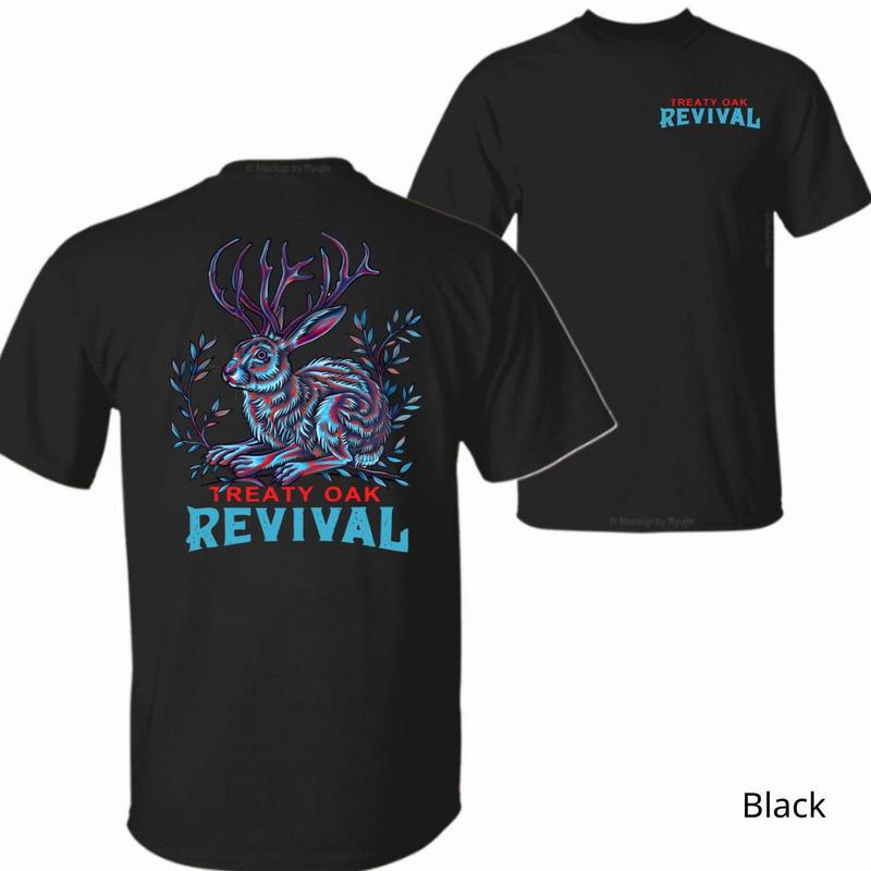 Treaty Oak Revival Jack Rabbit T-shirt, Country Music Shirt, Printed Tee For Unisex, Cotton Fabric, Western Country Style, Vintage Folk, Rock Fans