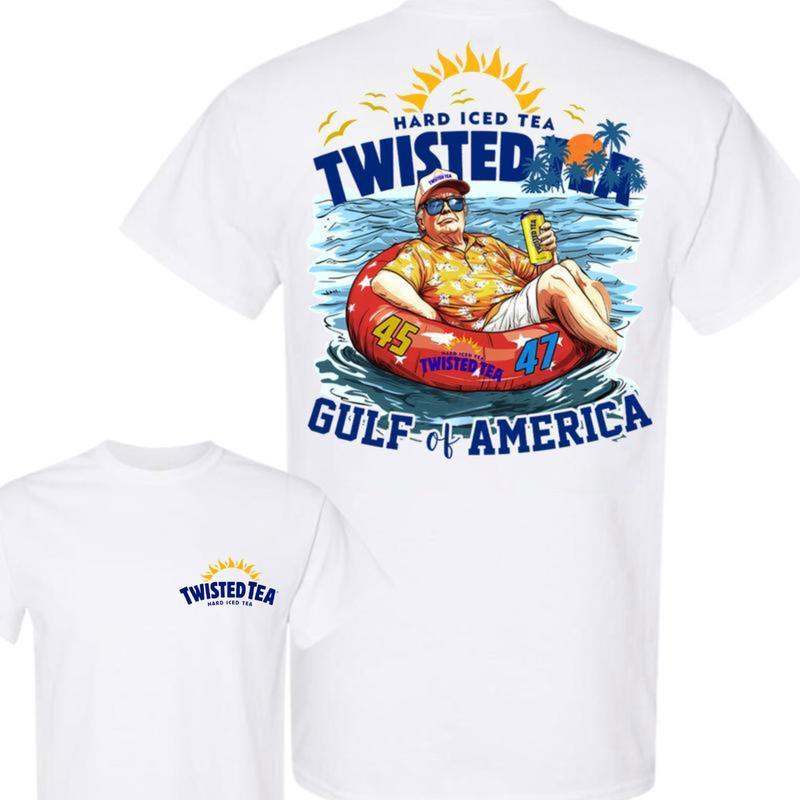 Trump Twisted Tea Gulf Of America 2 Sided T-shirt, Hard Ice Tee Twisted Tea Shirt, 2025 Trump Shirt, Gift For Men