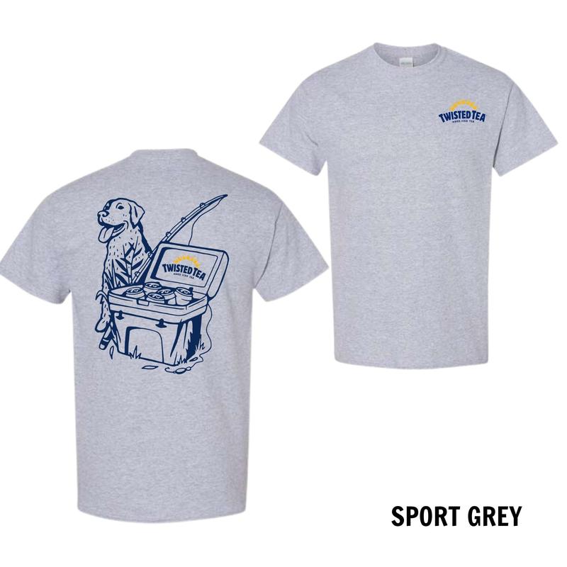 Twisted Tea Fishing Scene with Dog Cooler 2 sided T shirt, For Men For Women, Womenswear Top, Comfortable