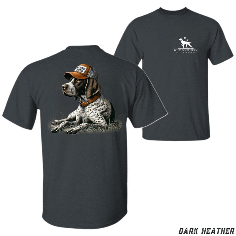 Wild Southern Dog Shirt, Country Pup Graphic T-Shirt, Hunting Hat Hound Tee, Rustic Outdoor Style Shirt, Gift for Dog Lovers, Laidback Southern Life Tee, esthetician apparel, comfort color shirts, Men Round Neck, Unisex