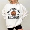 Halloween Town University Pumpkin Sweatshirt - Ash Grey - Halloween Sweatshirt - Spooky Sweatshirt Fabric