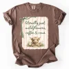 Highland Cow Wildflowers Coffee Shirt, Cottagecore Cow Graphic Tee, Rustic Farmhouse Floral Shirt, Country Western Cow Lover T-Shirt, Vintage Nature Tee