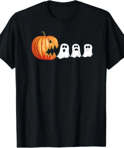Short Sleeve Funny Halloween Pumpkin Ghosts Jack O Lantern T-Shirt For Men Women,halloween